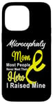 Coque pour iPhone 14 Pro Max Ruban jaune de sensibilisation à la microcéphalie Maman Soutien Maman