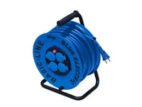 Blue Electric Kabeltromle - 40M - Basicline - U/Pillesikring - 3X1,5 Mm2 Neopren Kabel