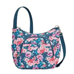 Travelon Anti-Theft Classic Crossbody Bucket Bag, Blossom Floral, One Size