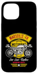 Coque pour iPhone 15 Marseille France Rétro Moto