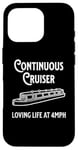 Coque pour iPhone 16 Pro Péniche fluviale vintage Boat Life Continuous Cruiser