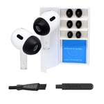 COMPLY Lot de 3 Paires de Bouchons d'oreille en Mousse pour Apple AirPods Pro Gen 1 & 2 Taille S/M/L (successeur de l'édition limitée 3.0) avec Outil de démontage et de Nettoyage Noir fantôme