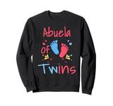 Abuela Of Twins Cute Hearts Tee Girl Boy Vintage Xmas Sweatshirt