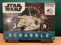 Star Wars Scrabble Board Game 2-in-1 Classic & Galaxy Mode 2-4 players SEALED 