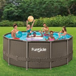 Piscine tubulaire ronde Funsicle marron ?3,66m x h1,22m Marron