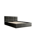 Lit coffre 160x200 coloris noir - Collection MANHATTAN