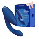 Womanizer Duo 2 Clitoral Sucking Rabbit Vibrator - Clit G-spot Vibrating Sex Toy - 14 Intensity Levels & 10 Vibration Modes - Waterproof G spot Vibrating Toy - Rechargeable Dual Stimulator - Blueberry