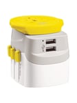 Go Travel World Adapter m/ Twin USB-A