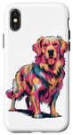 iPhone X/XS Cute Colorful Golden Retriever Dog Art for Pet Lovers Case