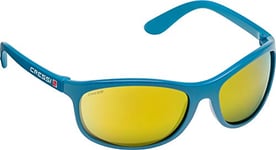 Cressi Rocker Lunettes de Soleil de Sport Flottantes avec étui Rigide Mixte, Aquamarine/Verres Miroir Orange, Une Taille