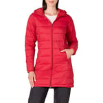 Amazon Essentials Doudoune à Capuche Légère et Imperméable avec Fermeture Éclair Intégrale (Disponible en Grande Taille) Femme, Rouge Coquelicot Vif, XXL