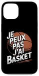 Coque pour iPhone 13 Je Peux Pas J’ai Basket Homme Humour Basketball Vintage