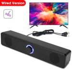 Systeme de son Home cinema Haut-parleur Bluetooth 4D Surround Soundbar Haut-parleurs d'ordinateur pour TV Soundbar Box Subwoofer version filaire