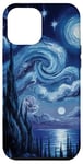 Coque pour iPhone 12 Pro Max Blue Fantasy Arbre esthétique Scène de plage