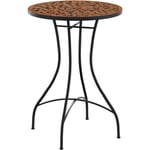 Table de bistro mosaïque terre cuite Ø50x70 cm céramique Vidaxl Terracotta