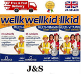 Vitabiotics Wellkid Smart Chewable Kids children Multivitamin 4-12Years (3 Pack)