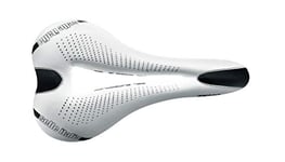 Selle Italia - Diva Gel Superflow, Selle en Gel pour Femmes avec Rembourrage Supplémentaire, Assise Large, Système Anti-Vibration et Cadre Durable - Blanc