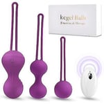 3 Kegel Balls Device Training Kit för att stärka toning bäckenmuskler purple 3pcs set