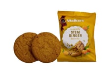 Walkers Shortbread Twin Pack Stem Ginger Biscuits. Traditional Pure Butter Scottish Recipe, 25g (100 x Twin Pack)