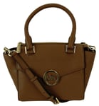 Michael Kors Handbag Small to Medium Tan Brown Top Handle Satchel Bag Hudson