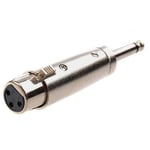 Adaptateur XLR mono 3 broches femelle - Jack 6.35 mâle mono | Adaptateur XLR vers Jack | Convient pour mixeurs, microphones, amplificateurs, égaliseur, claviers, guitares, piano,.[G708]