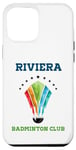 Coque pour iPhone 12 Pro Max Riviera - Raquette de badminton Club Athletics California Preppy