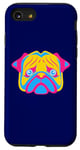 iPhone SE (2020) / 7 / 8 Pansexual Pug! Cute dog in the pan pride flag colours Case