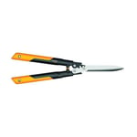 Fiskars Cisaille à haie, Système à crémaillère PowerGear X, Revêtement antiadhésif, Lames en acier haute qualité, Longueur: 63 cm