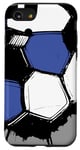 iPhone SE (2020) / 7 / 8 Football Soccer Ball Men's Gift Shirt Splatter Blue & Black Case