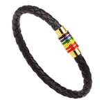 Pride Armband - Golden Rainbow - Magnetlås