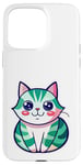 Coque pour iPhone 15 Pro Max Joli chat japonais, t-shirt japonais, chat manga