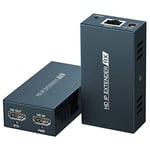 PWAYTEK HDMI Extender sur IP 150m/492ft Transmission Via Cat5e/Cat6/Cat7/Cat8 Prise en Charge du Câble Réseau Loopout Local et Transmission 1 à Multiple Via Le Commutateur Réseau