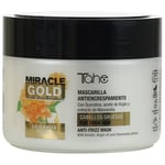 Tahe Miracle Gold Masque anti-frisottis pour cheveux épais, enrichie en Kératine, huile d'Argan et extrait de Camomille, 300 ml