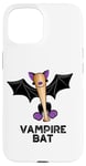 Coque pour iPhone 15 Jeu de mots amusant en forme de chauve-souris vampire