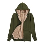 UMIPUBO Veste Polaire Femme Chaud Doublure Zippée à Capuche Hoodies Sweatshirt Veste à Manches Longues Automne Hiver Outerwear Sweats à Capuche(Vert,L)