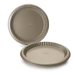 Ibili 840728 Golden Class Moule à Tarte Dentelé Aluminium Gris 28 x 28 x 3 cm