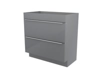 Meuble sous vasque à poser GoodHome Imandra gris 80 cm