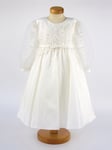 Heritage Girls Annabelle - Crystal and Lace Special Occasion Party Dress - Ivory Cotton - Size 3-4Y