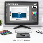 12 Inch TFT LCD Monitor Small Mini Monitor 16:10 PC Extended Monitor Screen