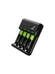 Green Cell VitalCharger battery charger - 0.5 Watt - with 4 x AA NiMH 800 mAh rechargeable batteries