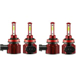 4X 4 Côtés H8 H9 H11 led Phare Combiné Feu Haut / Bas Ampoule Super Brillant Bleu Glace 8000K