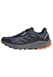 adidas Homme Terrex Rider Trail Running Shoes Chaussures, Wonder Steel/Core Black/Orange, 42 2/3 EU