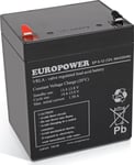 Batteri Agm Europower Ep-Serien 12V 5Ah T1 (Levetid 6-9 År)