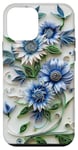 Coque pour iPhone 12 mini Fleur Bleu Bleuet Floral Nature Femme Filles Fleurs