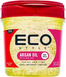 Eco Style Hair Styling Gel with Moroccan Argan Oil, Hydrate and Style, Green, 4