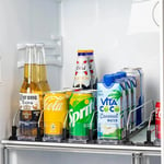 Soda Can Dispenser for Refrigerator, Spring Loaded Fridge Drink Organizer, Width