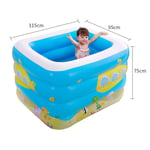 SZYM Rectangulaire Piscine Gonflable Enfant pour avec pataugeoire Gonflable Pliante carrée épaisse, adaptée aux Enfants et aux Adultes à l'intérieur et à l'extérieur