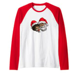 Black Mrs. Claus African American Santa Gift Raglan Baseball Tee