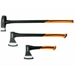 Hachettes bois acier forgé - FUXTEC FX-AX3 - set hachette 36cm + hache 69cm + hache de fendage 91cm