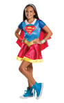 Girls Supergirl Costume Superhero Fancy Dress DC Comics Child Outfit